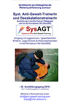 Ausbildung zum/zur Systemischen Anti-Gewalt-TrainerIn und DeeskalationstrainerIn